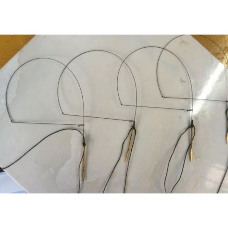 1 bộ giò cu gáy 10 chân đồng , cáp đồng , dù liên kết màu cỏ khô