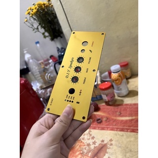Control DIY chế thùng loa - Tấm bắt volume - Logo ALU vàng