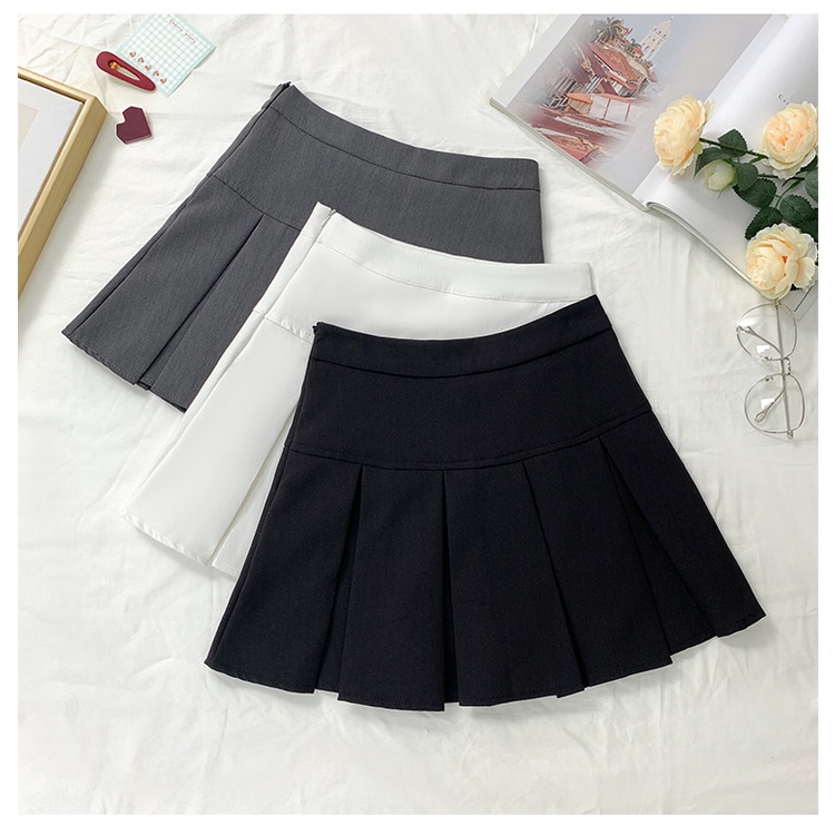 Chân Váy Chữ A Lưng Cao Xếp Ly Thời Trang Mùa Hè Hàn Quốc 3 Màu Tùy Chọn