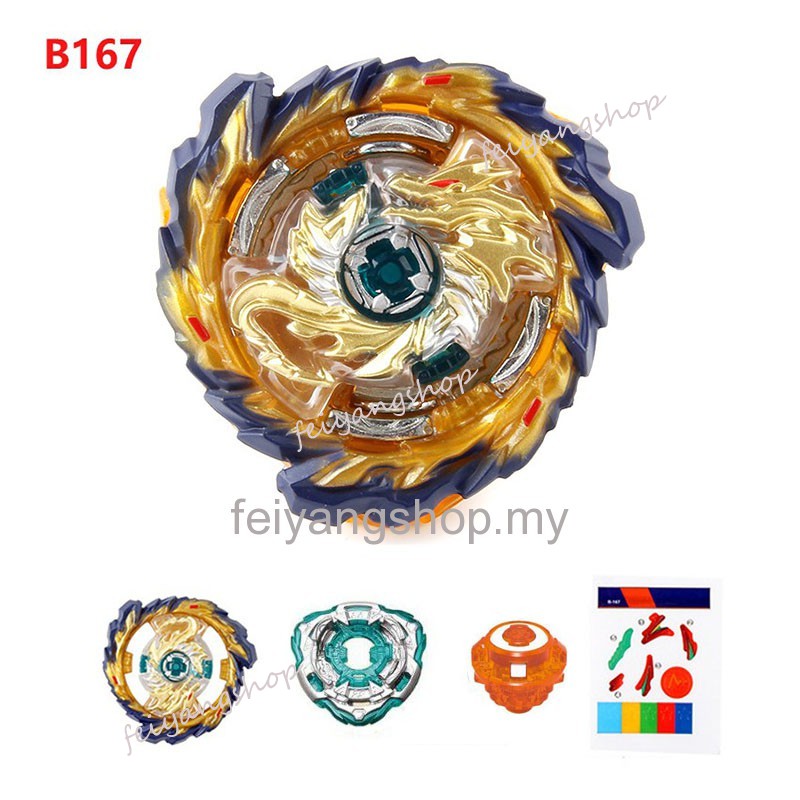 Bộ Con Quay Đồ Chơi Beyblade Burst B-173-Kim Vô Cực B-161 B-163 B-173-Red Infinite Achilles B-168 Rage Longinus B-167 Sparking Mirage Fafnir B-160 King Helios.Zn