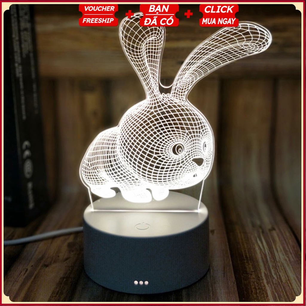 Đèn ngủ LED 3D trang trí - quà tặng độc đáo