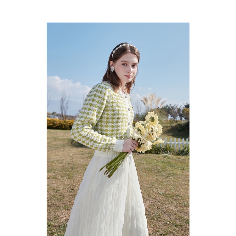 DUNEA Áo sweater Cổ Tròn In Hình Trái Tim Xinh Xắn Cho Nữ