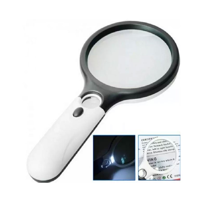 Kính lúp cầm tay có Led Magnifier siêu sáng size to, Zoom loại tốt nhất x10lần