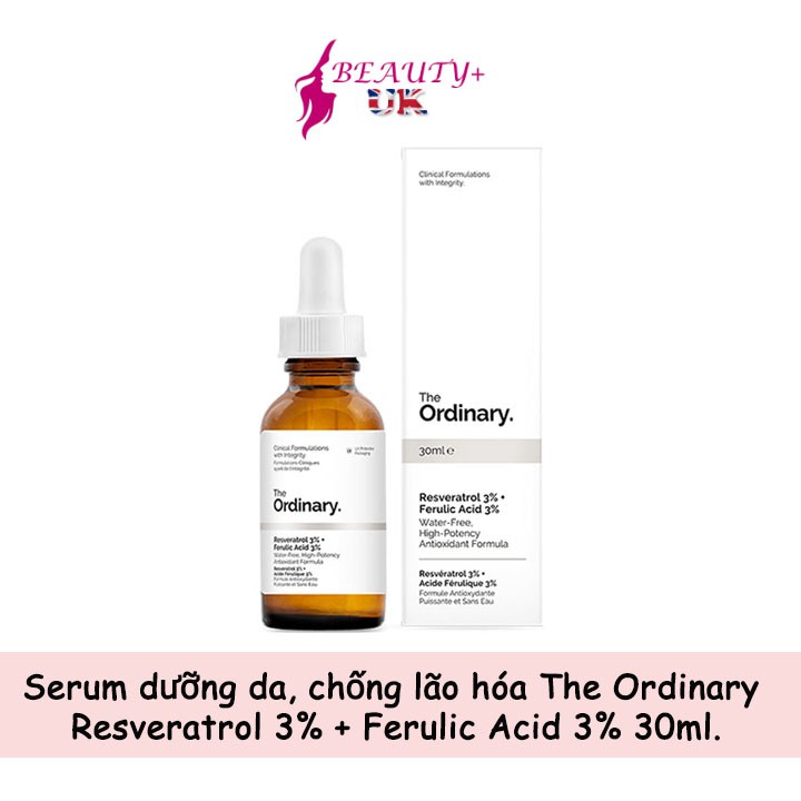 Serum dưỡng da, chống lão hóa The Ordinary Resveratrol 3% + Ferulic Acid 3% 30ml