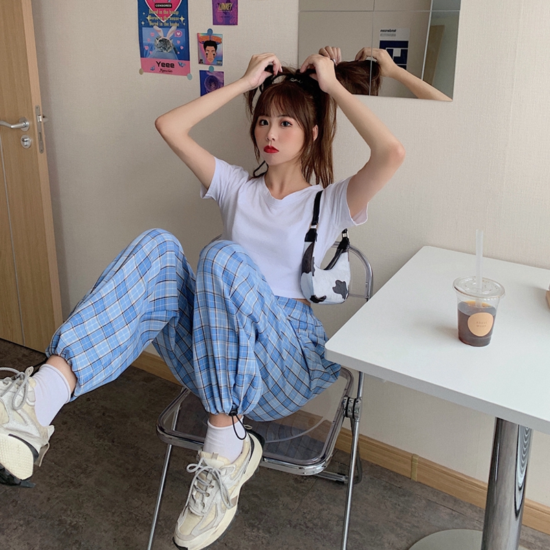 SUXI Quần Ca-Rô Thời Trang Cá Tính Dành Cho Nữ