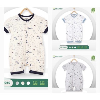 Ualarogo Body cộc tay họa tiết cho bé 6m-12m