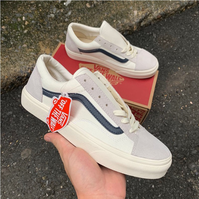 [FullBox - CÓ ẢNH THẬT] Giày Vans Style 36 vans kelly kẻ sọc xanh than- Phiên bản Tiêu Chuẩn cực đẹp