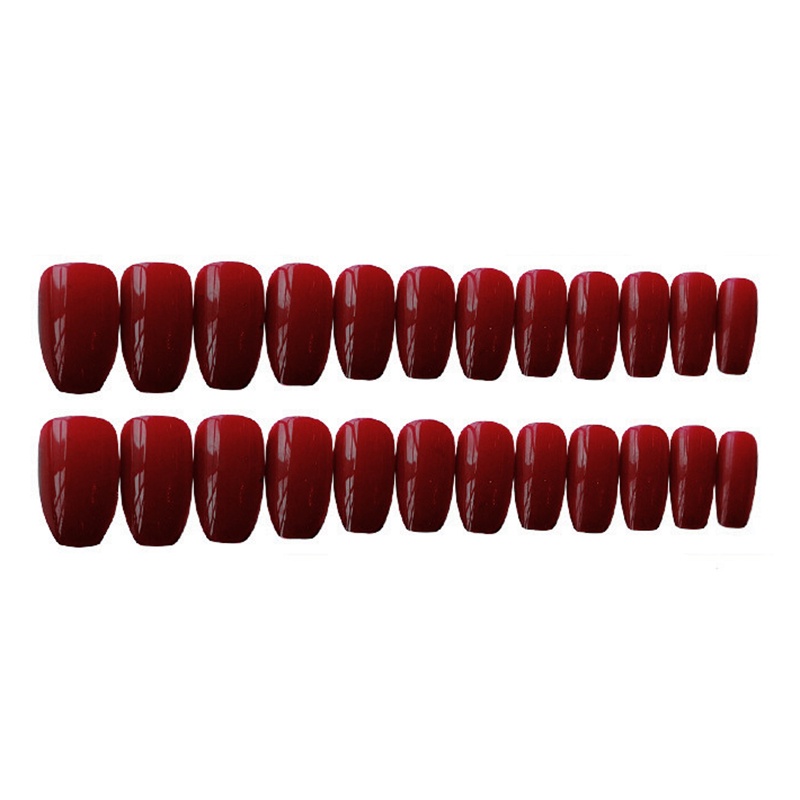 Set 24 Móng Tay Giả Trang Trí Kèm Keo Dán Tiện Dụng