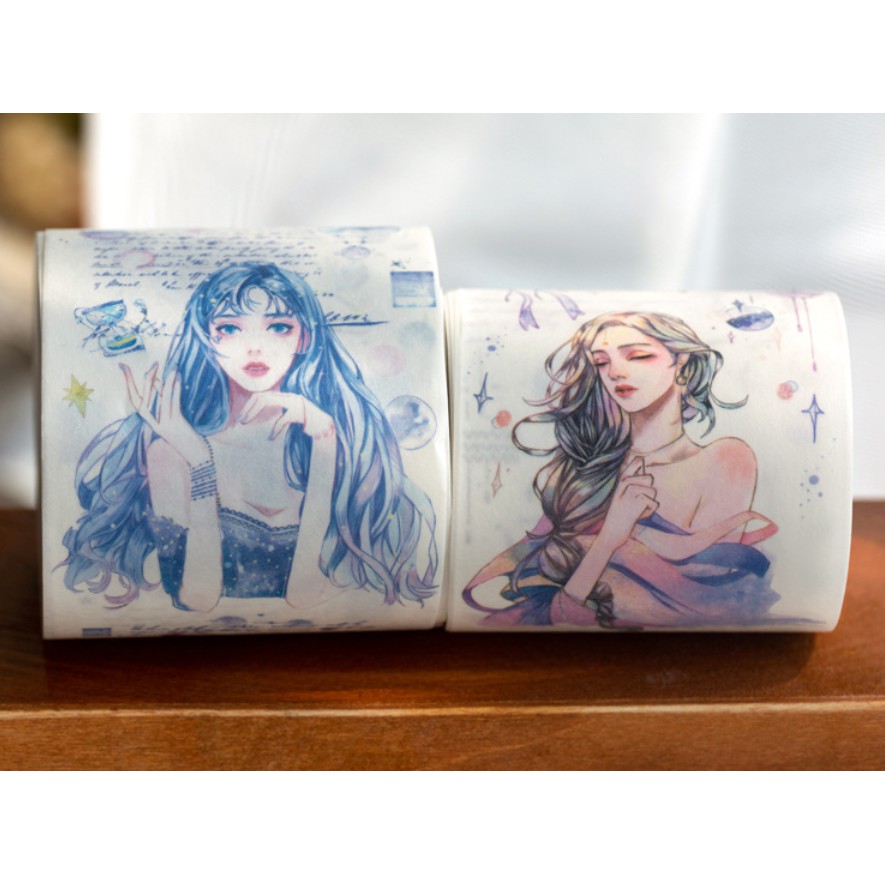 [CHIẾT 38CM] Băng dính Washi Tape Tarot bản lớn chiết theo chu kỳ 38cm xinh xắn trang trí sổ tay, planner