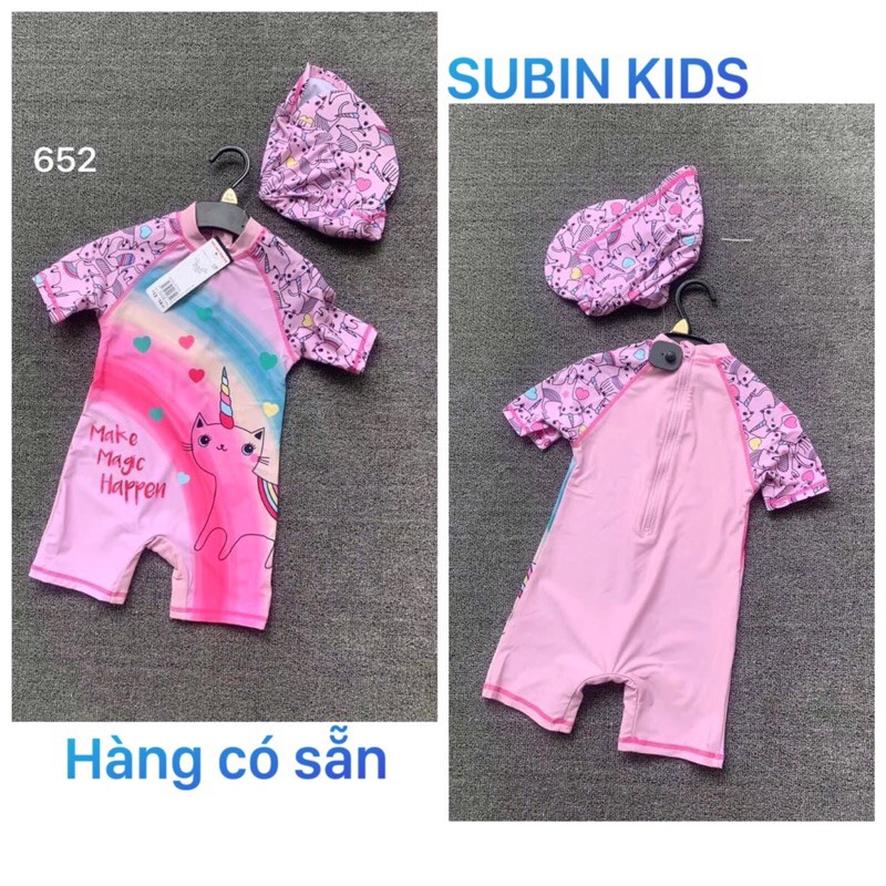 (hàng có sẵn) set bơi liền thân bé gái Pony hồng sz 6-25kg đồ bơi cho bé siêu xinh (xấu hoàn hàng)