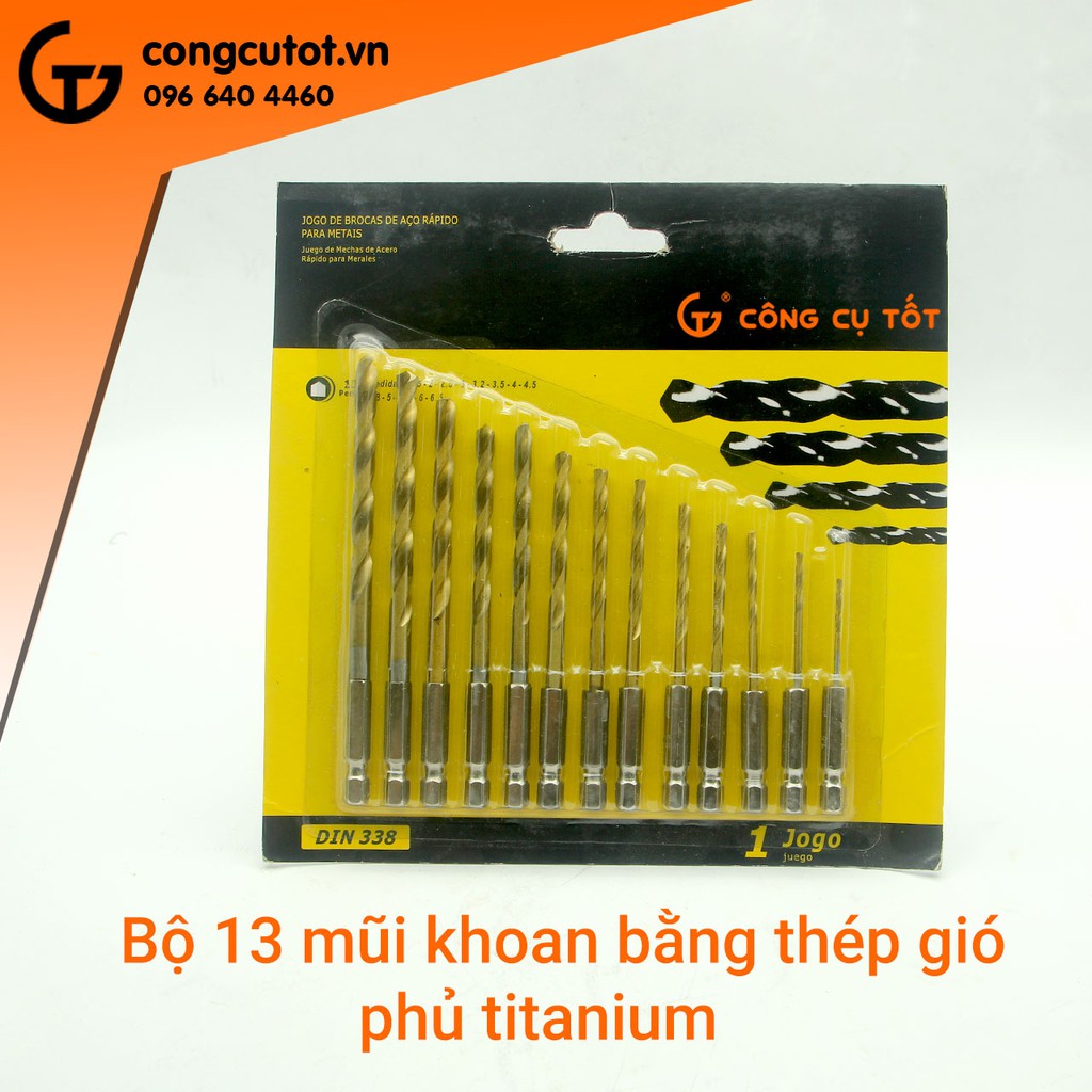 Bộ 13 mũi khoan vỉ nhựa