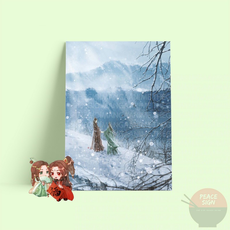 Tấm Postcard cao cấp HỆ THỐNG TỰ CỨU CỦA NHÂN VẬT PHẢN DIỆN giấy 260gsm A5 anime chibi