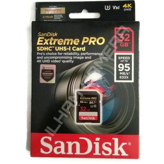 Thẻ Nhớ Sandisk Extreme Pro Sdhc Uhs-I 32gb Tốc Độ 95mbps