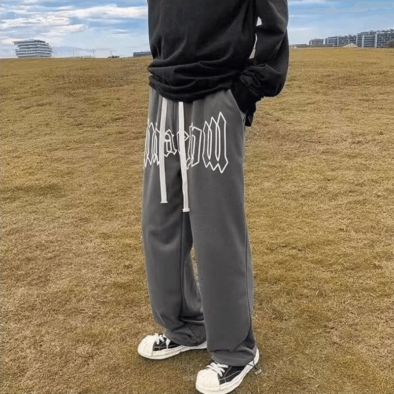 Quần Thể Thao Ống Rộng In Chữ Thời Trang Hàn Quốc Chất Lượng Cao Size M-3XL Cho Nam