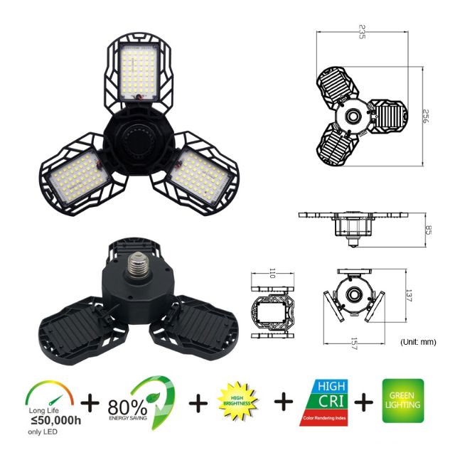 Đèn Led 3 cánh siêu sáng tiết kiệm năng lượng