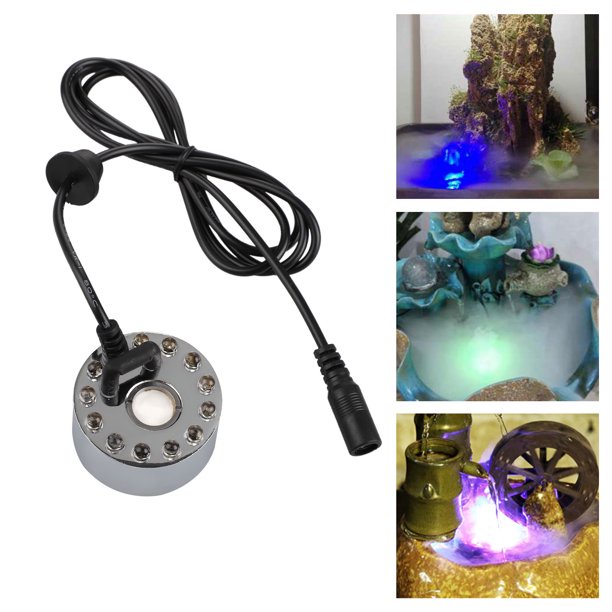 Máy Tạo Khói suơng mù cho bể cá hòn non bộ 12 đèn led đổi màu Jeneca MM-32