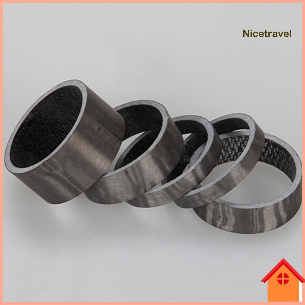 Set 5 Vòng Đệm Bằng Sợi Carbon 5mm / 10mm / 15mm Chuyên Dụng Cho Xe Đạp
