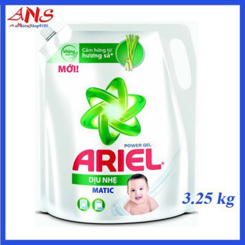 ️ Nước giặt Ariel [𝐅𝐑𝐄𝐄𝐒𝐇𝐈𝐏] túi 3,6L xanh