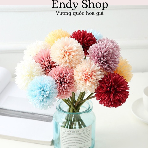 Hoa cúc giả cúc pansy 1 cành 3 bông trang trí nhà cửa, quán cafe, decor phòng, phụ kiện chụp ảnh - Endy Shop