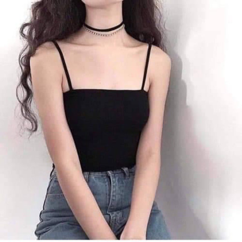 [GIÁ HUỶ DIỆT] Áo 2 Dây Zip Co Dãn Uzzalang