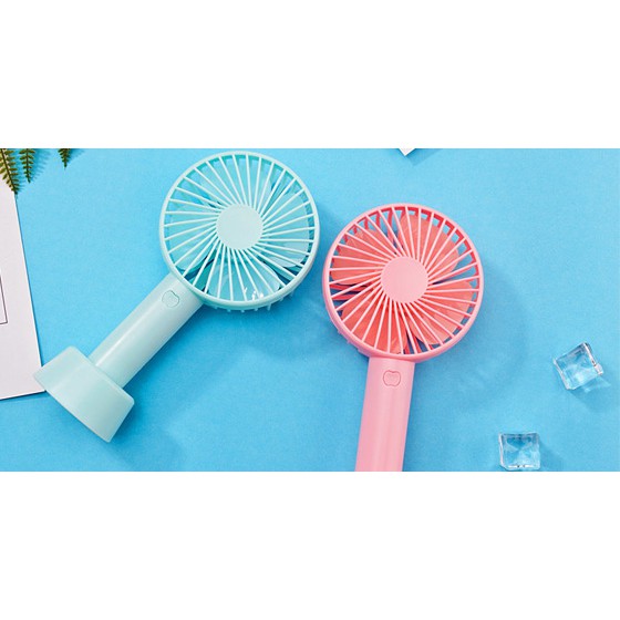 QUẠT MINI TÍCH ĐIỆN CẦM TAY 3 CHẾ ĐỘ siêu mát, full box, kèm pin, có đế để bàn tiện dụng | BigBuy360 - bigbuy360.vn