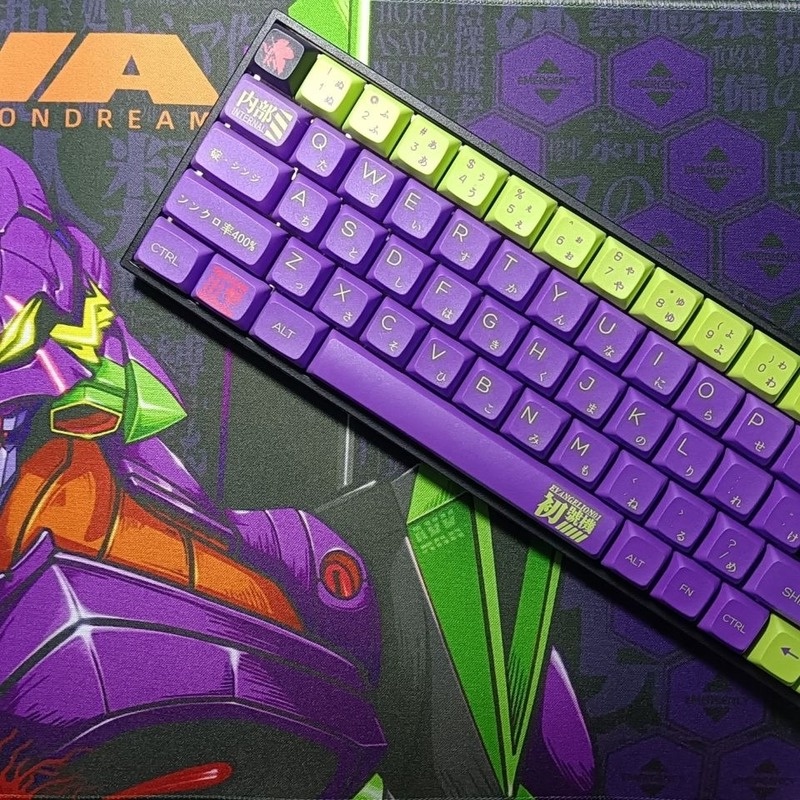 EVANGELION Keycaps XDA Hồ sơ EVA Chủ đề 120 Phím PBT Dye Thăng hoa bàn phím cơ học keycaps