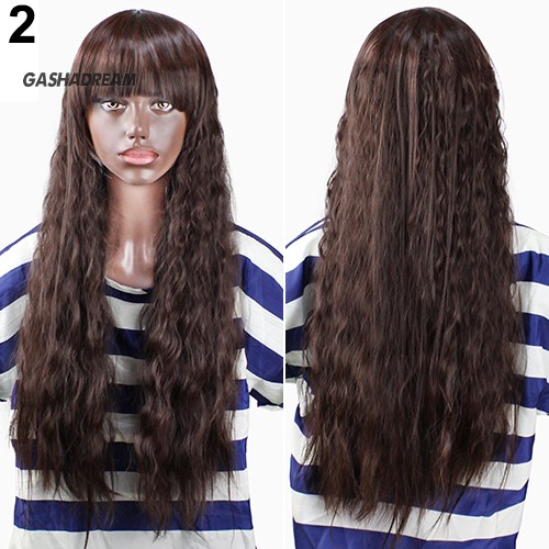 ♉Gd Fashion Women Lady Long Curly Wavy Hair Full Wigs Cosplay Party Hair Extension