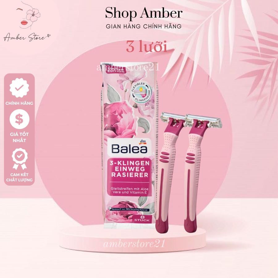 Bộ dao cạo 2 lưỡi và 3 lưỡi Balea