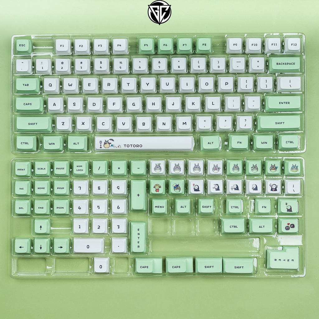 Keycap Totoro XDA 135 nút bàn phím cơ Thick PBT