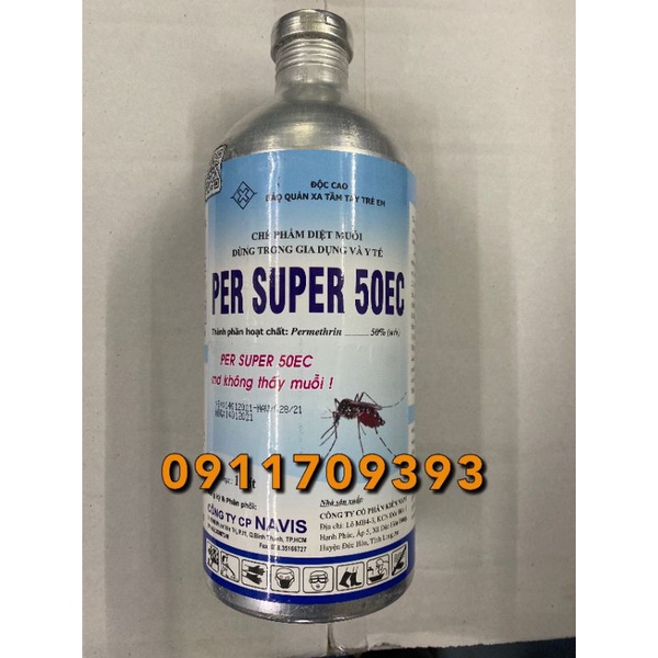 Chai nhôm PER SUPER (1000ml) - Thuốc diệt côn trùng, các loại gây hại cho cây trồng, chuồng trại