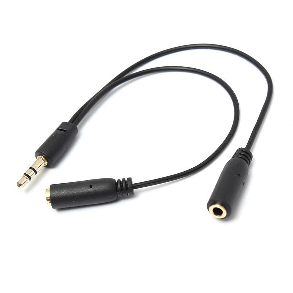 Dây chia jack loa chuẩn 3.5 từ 1 ra 2 - Dây chia loa 1 ra 2 - Chia audio 1 ra 2