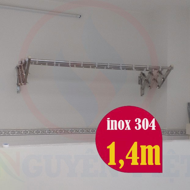 {INOX 304} SÀO PHƠI ĐỒ THÔNG MINH GẮN TƯỜNG phi 32, dày 7 zem, dài 1.4m