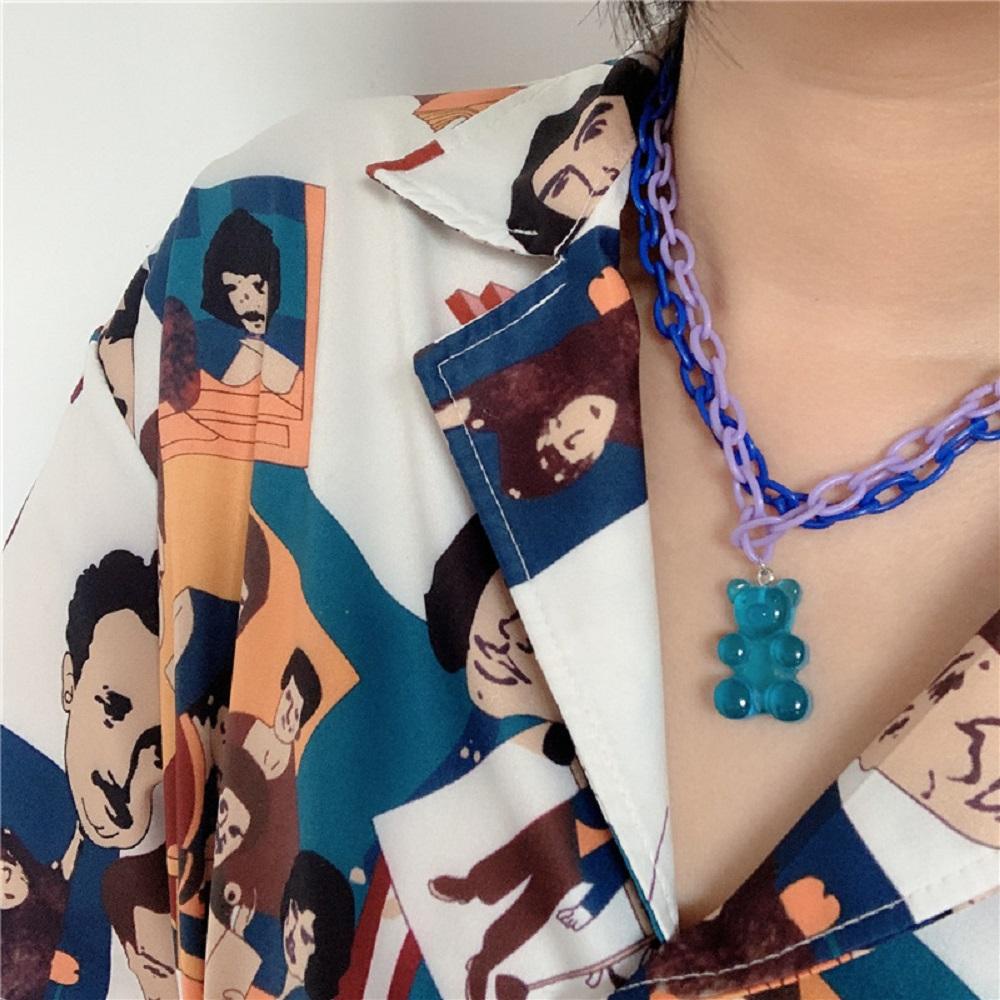 Vòng Cổ Choker Mặt Gấu Hoạt Hình 2Life Vui Nhộn Màu Kẹo Harajuku Cho Nữ