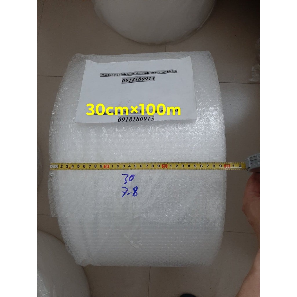 0.2m x 100 (m)Cuộn Bóng Khí - xốp nổ - Gói hàng - Bọc hàng - Kích Thước 0.2m x 100 (m)  0.3m x 100 (m)