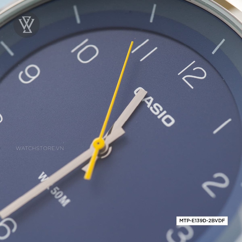 Đồng Hồ Quartz Nam Casio WATCHSTORE MTP-E139D-2B Thiết Kế Mặt Kính Khoáng 42mm, Dây Kim Loại Sang Trọng, Cổ Điển