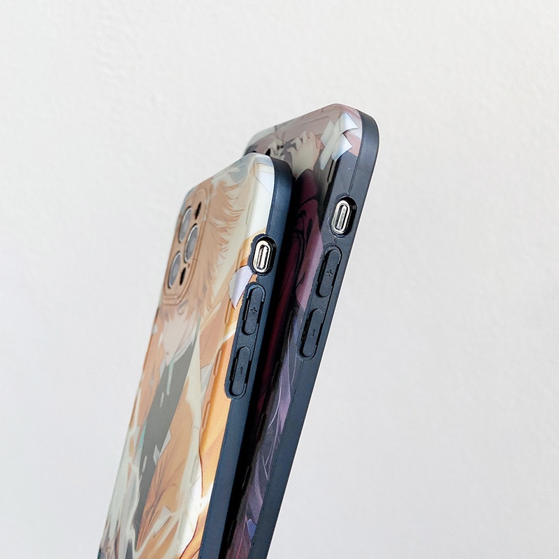 Ốp Điện Thoại Nhám In Hoạt Hình Demon Slayer Nezuko Zenitsu Cho iPhone 13 11 12 Pro Max Xs Max XR 8Plus