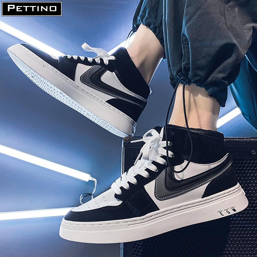 Giày bốt nam cổ ngắn da PU tặng kèm 01 cặp dây giày hàng đẹp thời trang PETTINO - SC01