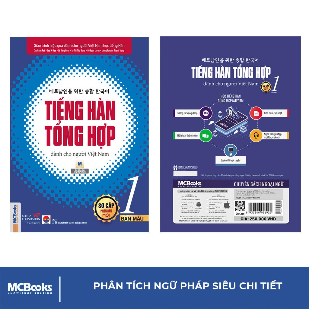 Sách Tiếng Hàn Tổng Hợp Dành Cho Người Việt Nam Trình Độ Sơ Cấp Tập 1 Bản Màu