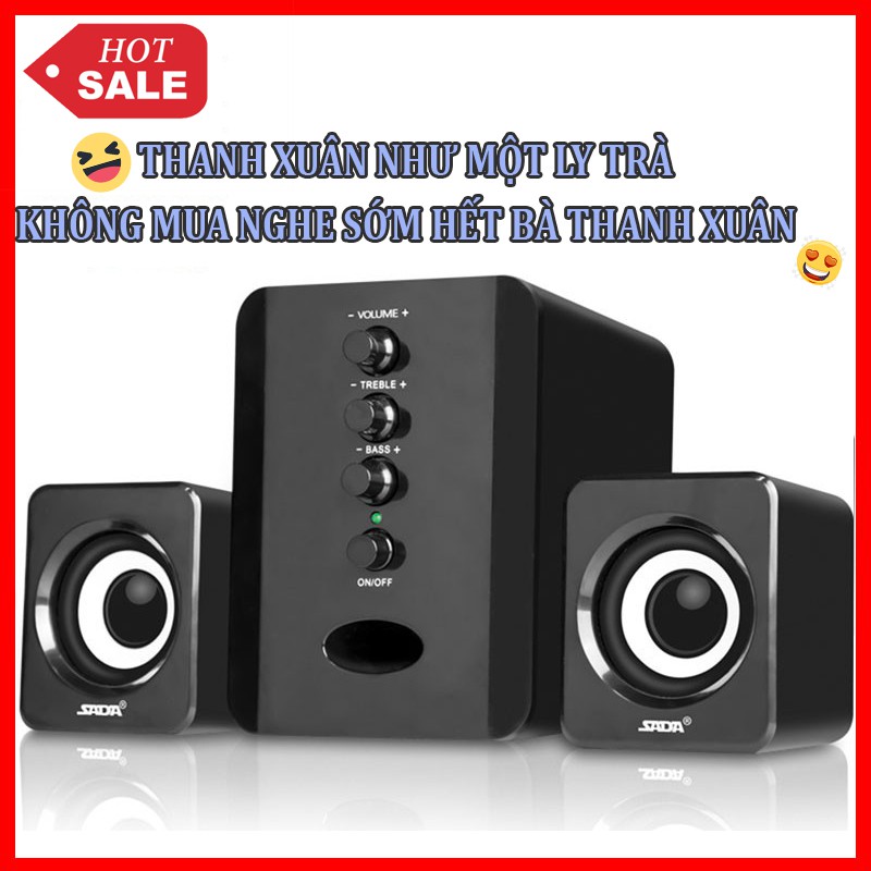 {Video Review} Bộ Loa Máy Tính SADA D-202 Âm thanh Ấm Cực Hay, Có Núm Chỉnh BASS Và TREBLE | BigBuy360 - bigbuy360.vn