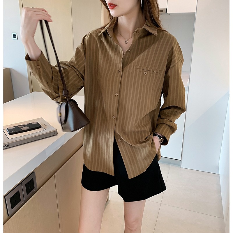 Áo sơ mi IELGY rộng rãi phong cách Hàn Quốc mùa hè cho nữ