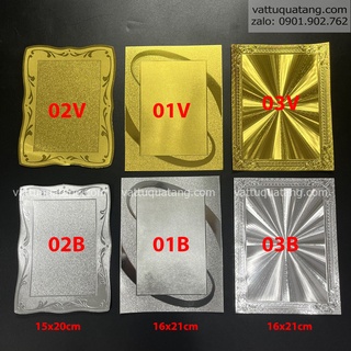 Combo 10 cái Decal nhủ vàng/bạc dùng cho kỷ niệm chương gỗ 20x25cm