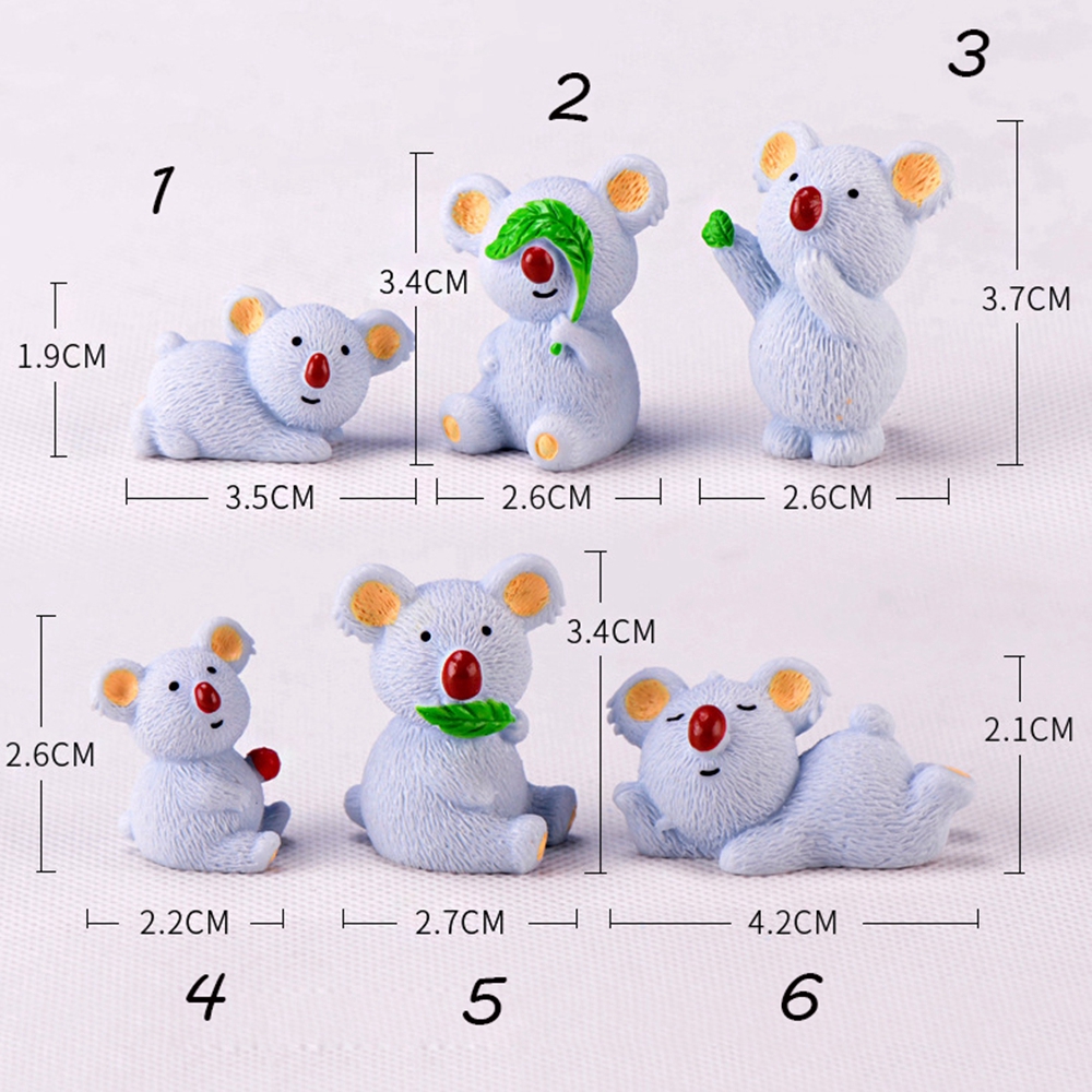 Mô hình tượng gấu koala mini trang trí tiểu cảnh dễ thương