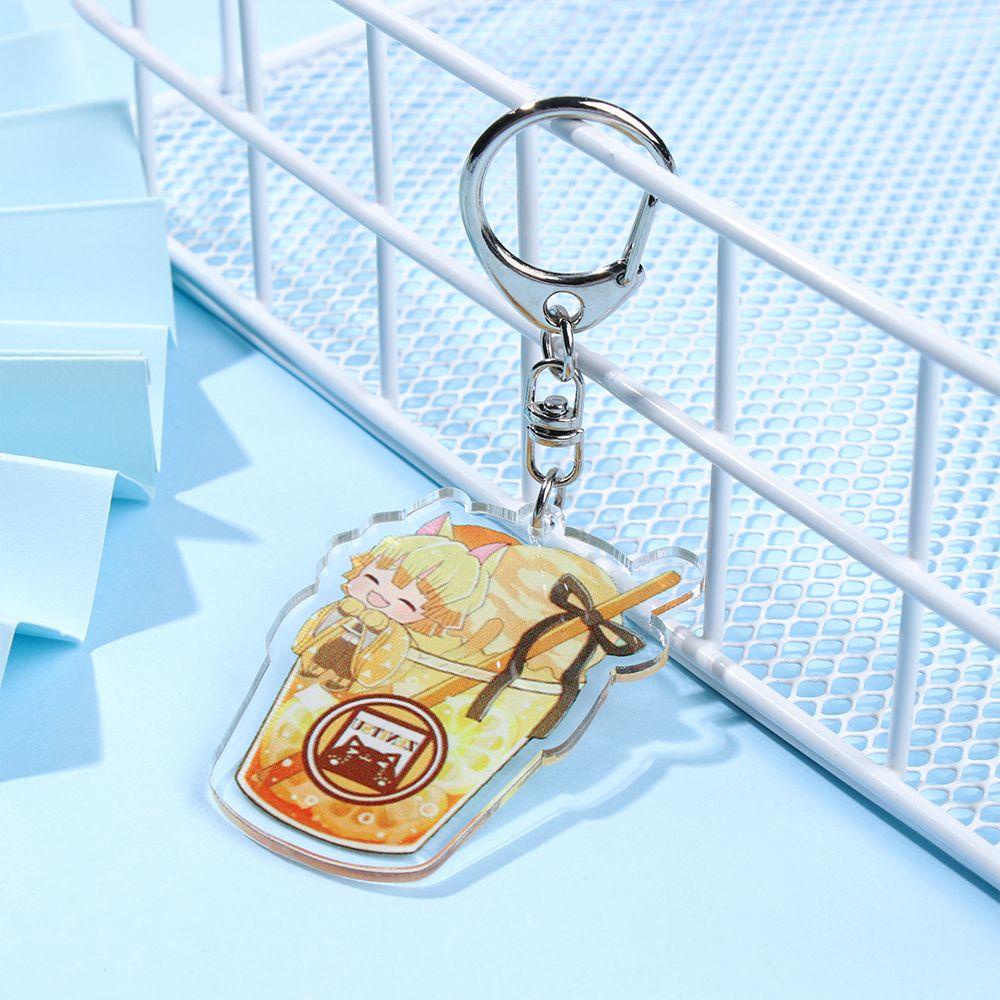 Móc Khóa Kim Loại Hình Demon Slayer Phong Cách Mới