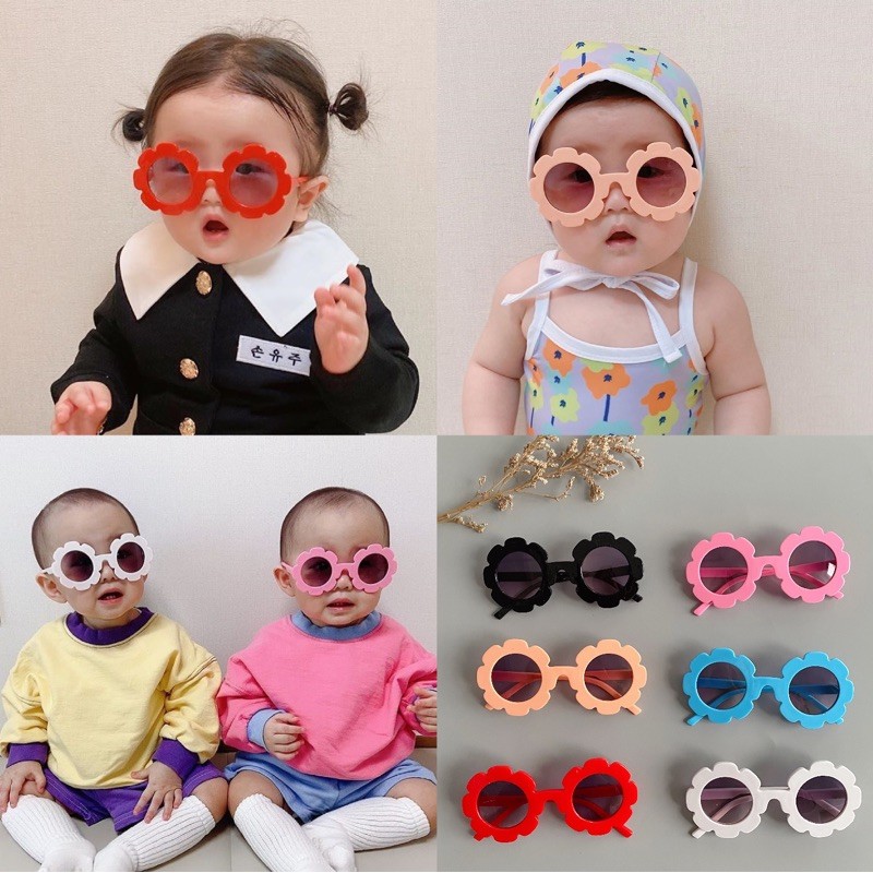 Kính cho bé - Kính mắt râm Hoa nhí cho bé trai bé gái từ 2-8 tuổi có chống tia UV kiểu dáng Hàn Quốc KHN01