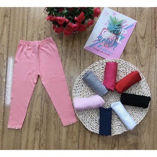 HOT Quần Legging Bé gái Thu Đông Phối Ren (22-40kg) Cotton Siêu Dày Dặn Co Giãn Loại 1 BÉ XINH