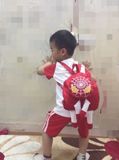 ( giảm 20%)  Bộ nhện spiderman kèm ba lô cho bé trai