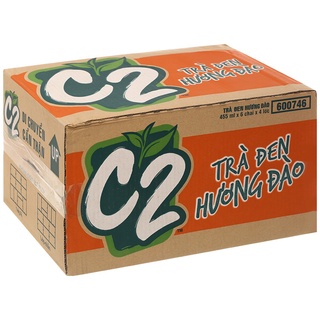 Thùng 24 chai hồng trà đào c2 455ml/chai