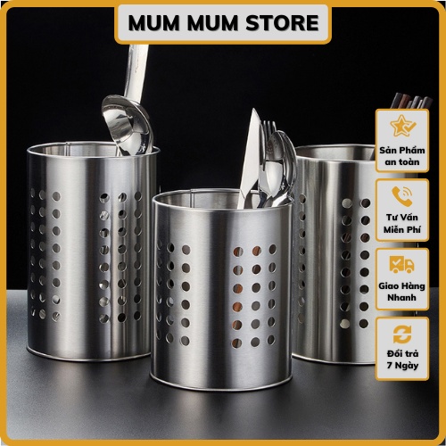 Ống đựng muỗng, đũa, dụng cụ nấu ăn bằng inox 304 - Thương hiệu Đài Loan