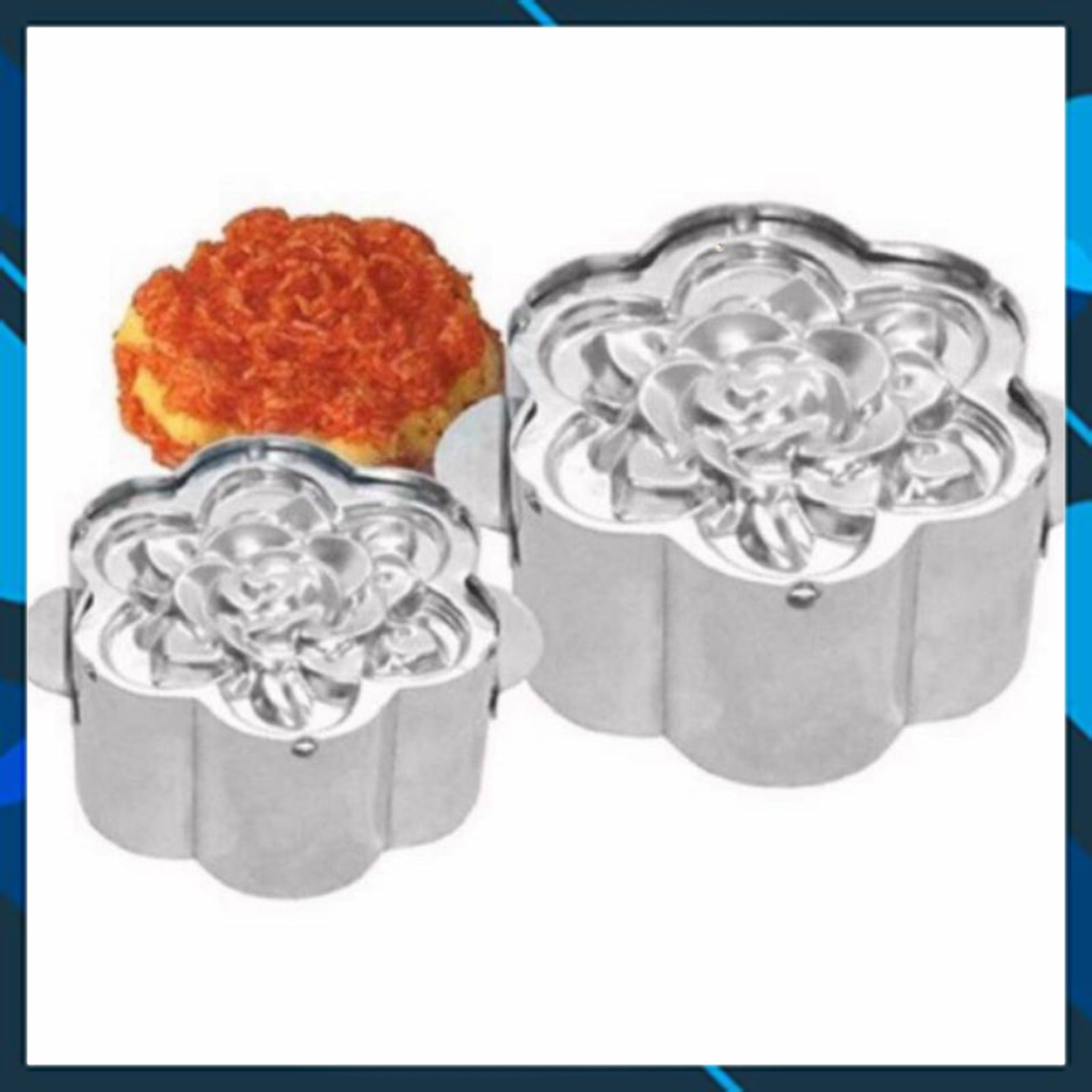 KHUÔN XÔI INOX HÌNH HOA HỒNG DỄ LÀM DỤNG CỤ NHÀ BẾP