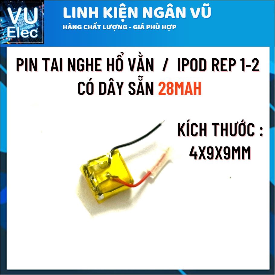 Pin tai nghe 28mah - pin tai I2 loại xịn